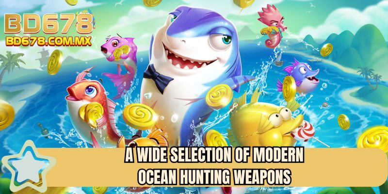 A wide selection of modern ocean hunting weapons 