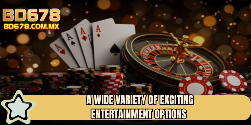 A wide variety of exciting entertainment options 